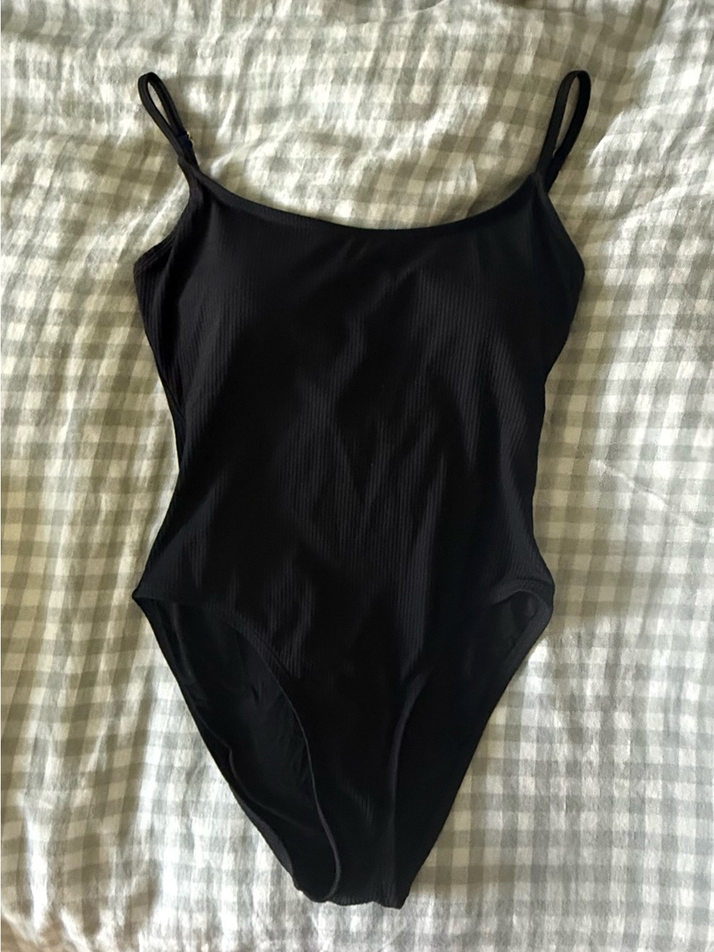 Andie Black Kids One-Piece Swimsuit with Thin Straps